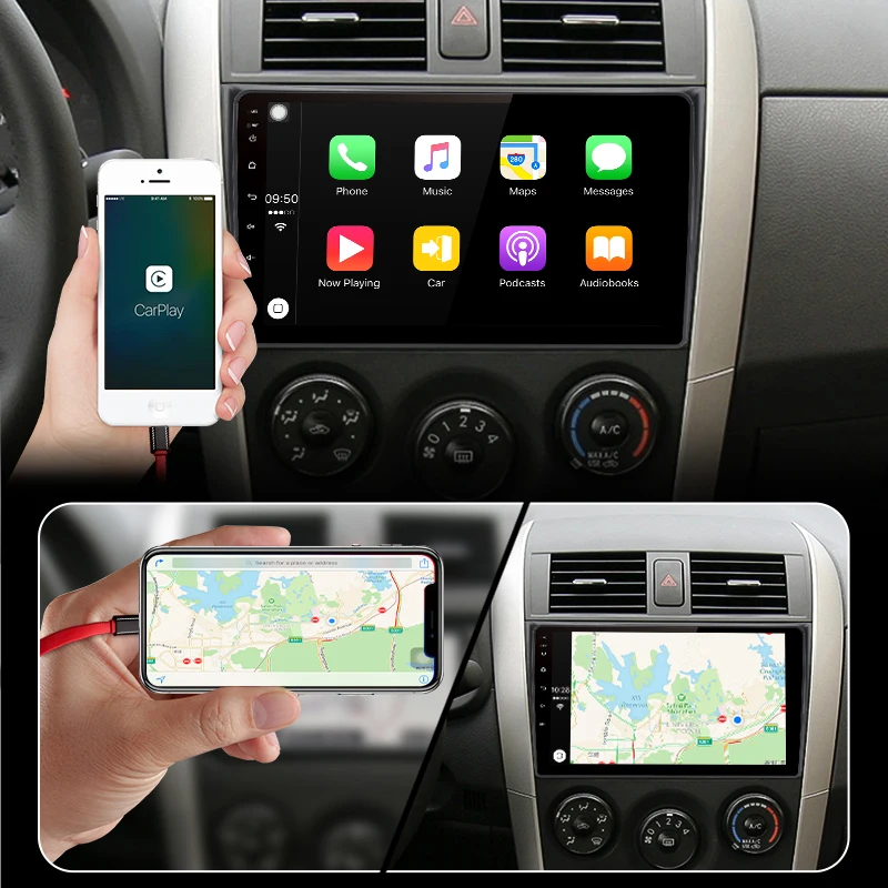 Junsun V1 Pro 4G+ 64G Android 9,0 для Toyota Corolla 2006-2013 автомобильный Радио Мультимедиа Видео плеер навигация RDS 2 din dvd
