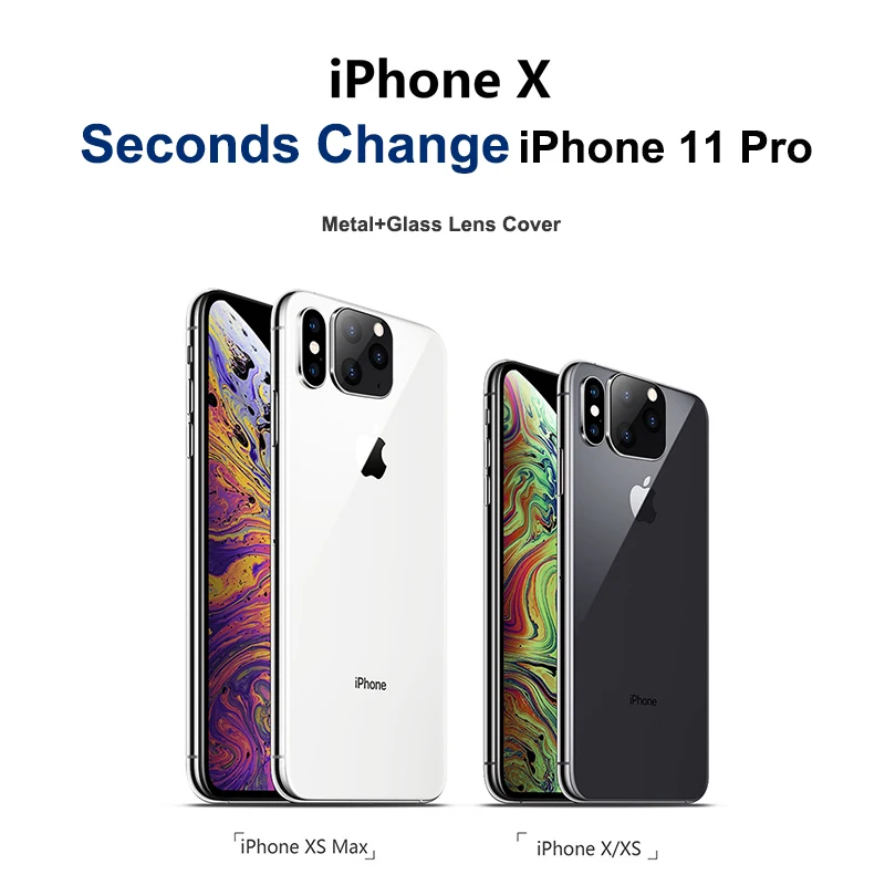 Чехол для камеры из титанового сплава для IPhone Apple X XS MAX секундная смена 11Pro для IPhone 11 PRO MAX наклейка на рассеиватель Модифицированная крышка