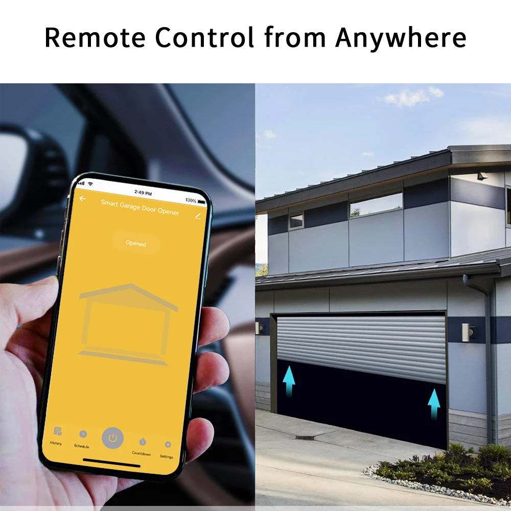 tuya vida inteligente porta da garagem abridor de sensor sem fio controlador wi fi interruptor alexa eco google casa diy controle remoto voz portal