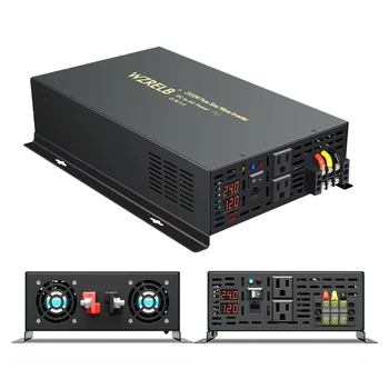 

5000W Peak Power Pure Sine Wave Inverter 2500W 12V/24V/36V/48V/72V/96V DC to AC 100V/120V/220V/240V Solar Inverter Wired Control