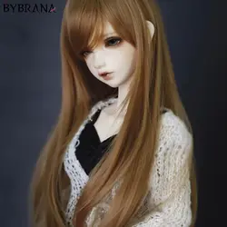 Bybrana Модные Стиль ярмарка размеры 1/3 1/4 BJD SD парики MSD длинные коричневые высокое температура волокно волос для аксессуары кукол
