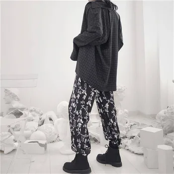 

Hip Hop Chinese Cargo Pants Women Black High Waist Pocket Trousers Streetwear Womens Joggers Sweatpants Autumn Dance Pants Girls