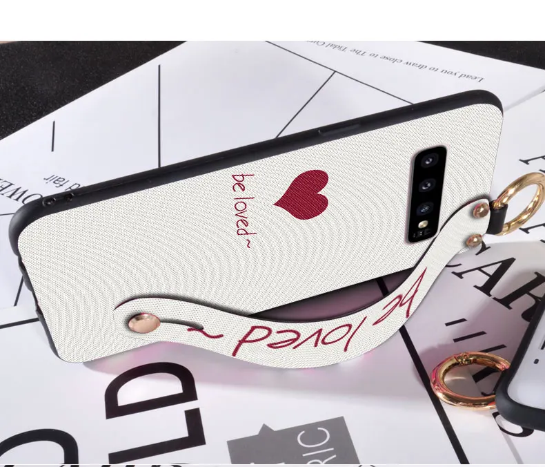 Роскошный силиконовый чехол Cha для samsung Galaxy S6 S7 Edge S8 S9 S10 Plus, ремешок на запястье для samsung S10 Lite S10E, ремешок на руку