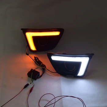 

For Honda Jazz Fit 2014 2015 2016 2017 Turn Yellow Signal Relay Waterproof Car DRL 12V LED Daytime Running Light Fog Lamp
