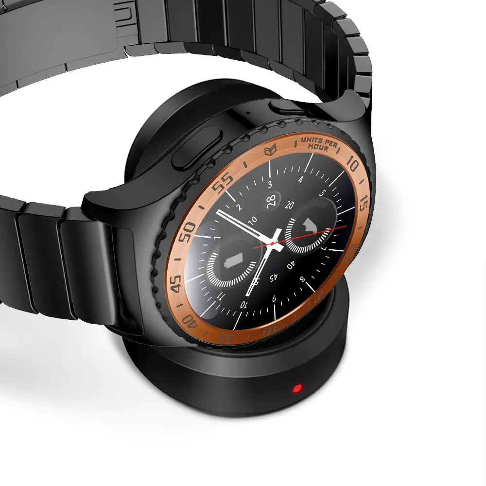 Hero iand gear s2 smartwatch чехол для samsung gear S2 классический 732 ободок кольцо смарт Кольцо клей чехол против царапин металлический круг