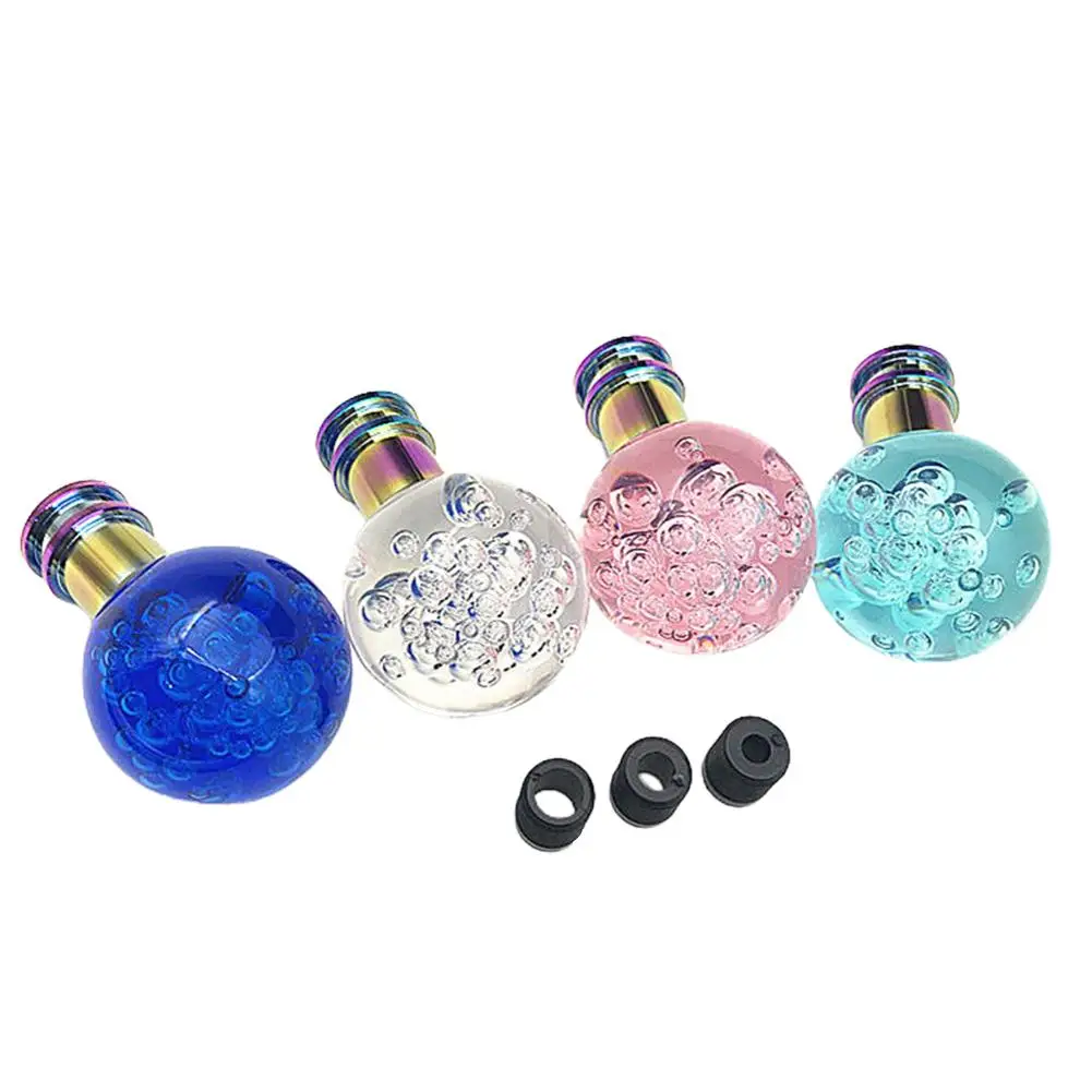 

Round Solid Color Faux Crystal Ball Car Modification Gear Shifter Knob Accessory