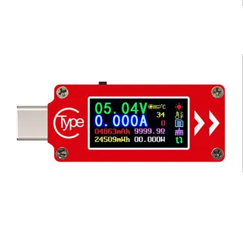 

TC64 color screen PD fast charge detection Type-C voltage and ammeter capacity temperature measurement tester