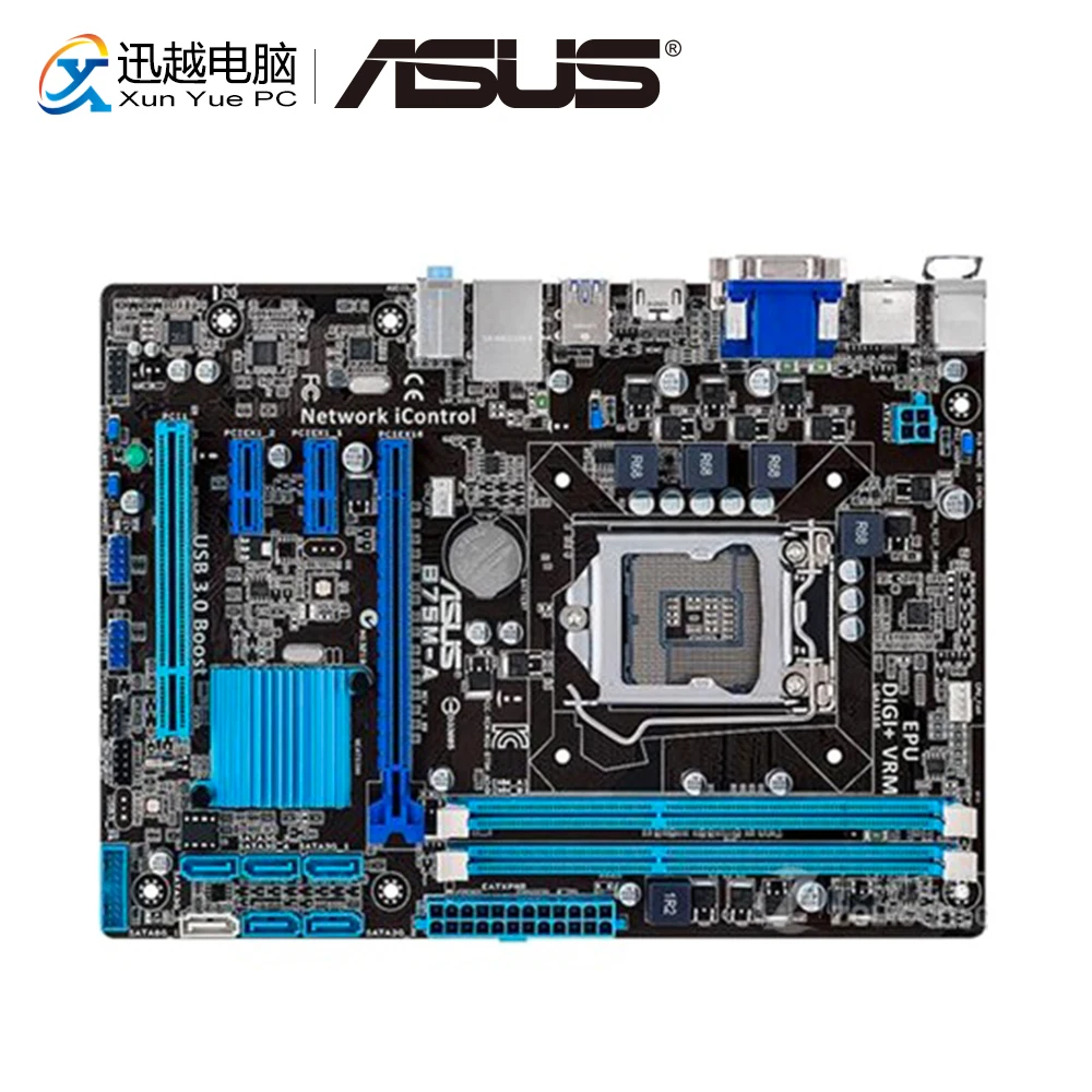 Goede Asus B75M A Desktop Moederbord B75 Socket LGA 1155 Voor i3 i5 i7 DDR3 16 GB SATA3 USB3.0 HDMI Micro ATX originele Gebruikt Moederbord