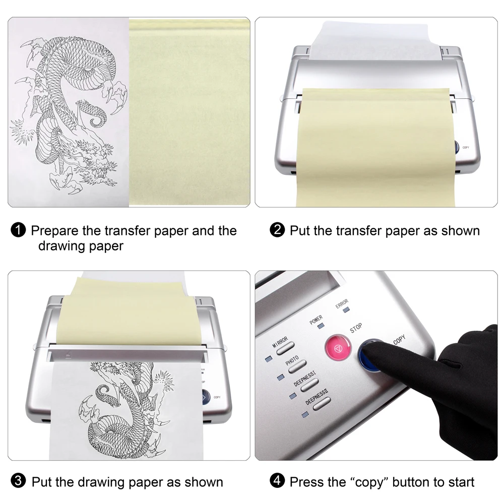 Принтер для татуировок рисование термотехническая копировальная машина тату
