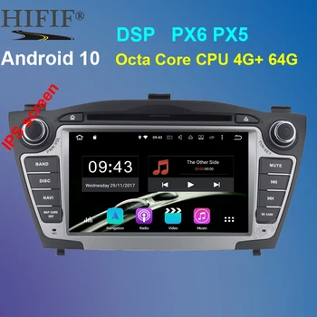 

PX6 IPS Car Multimedia Player Car Radio GPS Two Din Android 10 For Hyundai/IX35/TUCSON 2009-2015 OBD2 Bluetooth DSP 1080P Wifi