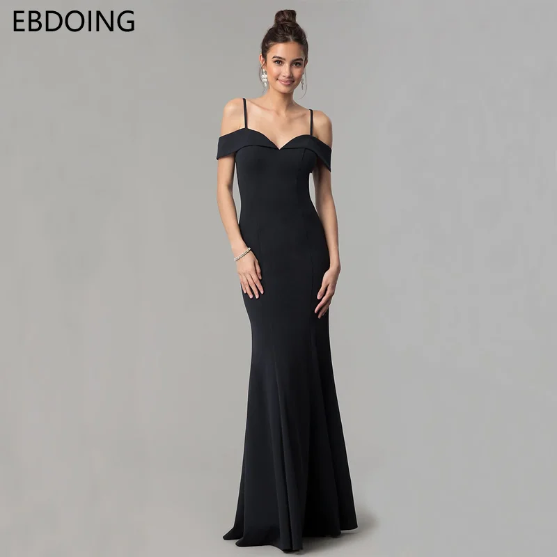

Elegant Black Prom Dress Spaghetti Straps Sweetheart Special Occasion Party Gown Robe De Soiree