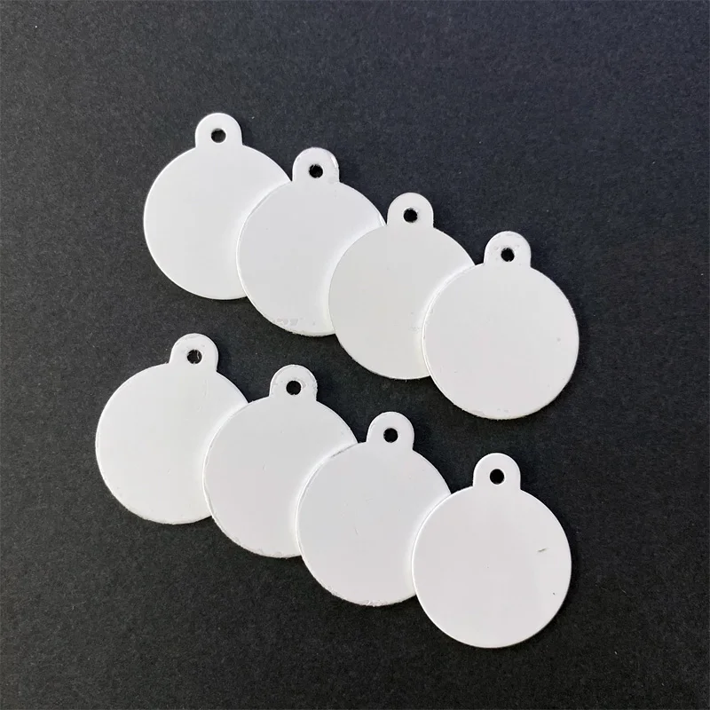 40Pcs Sublimation Dog tag Blanks MDF Double-Sided Printed Dog tag Keyring  Density Plate Heat Transfer Printing pet tag Pendant - AliExpress