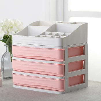 

Cosmetics Container Useful Desktop Diverse Organizer Makeup Storage Box Drawer Plastic