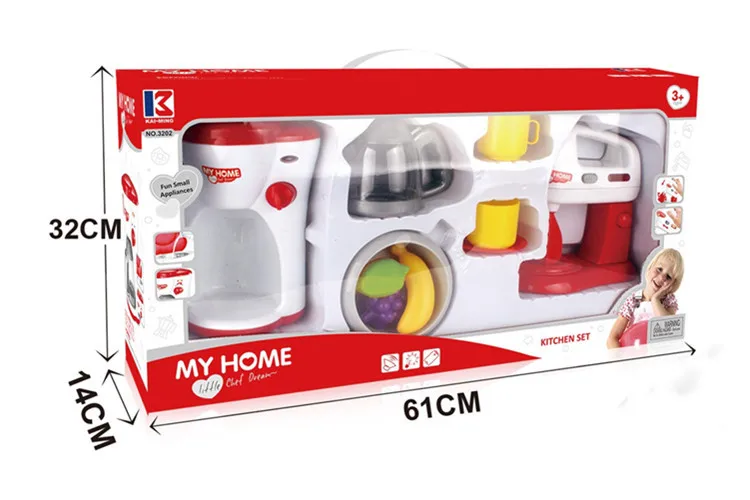 Children Model Appliances Educational Play House Kitchenware Coffee Juice Blender Toy Set