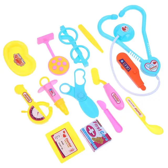 15pcs Children Doctor Nurse Pretend Play Set Portable Suitcase Medical Tool For Girls Boys Gifts Learning Educational Toys Gifts 6