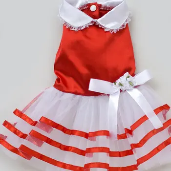 

Beautiful Bowknot Lace Dog Dress Dogs Princess Dresses for Wedding Party Pet Dress Clothing Costumes Supplies