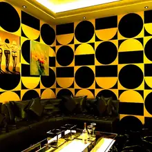 Modern 3D Circle Wallpaper Roll for Walls Refrective Geometric KTV Room Sofa Background  Waterproof Wall Paper papel pintado