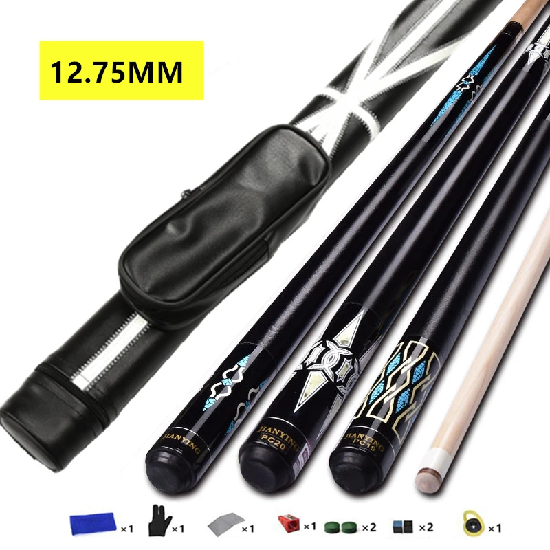 Luxury 12.75mm 58 Inch Billiards Maple Pool Cue Stick With Cue Tip For