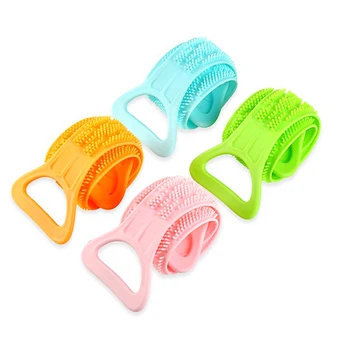 

Wash Scrub Brushes Bath Towel Rubbing Back Body Silicone Massage Shower Scrubber for Household Bathroom Accessory