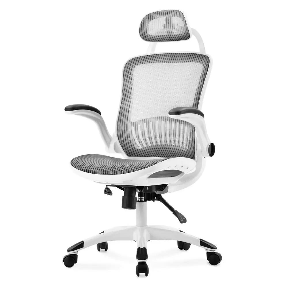 

Office chair ergonomic desk chair computer chair swivel chair with mesh design seat cushion, with high backrest adjustment