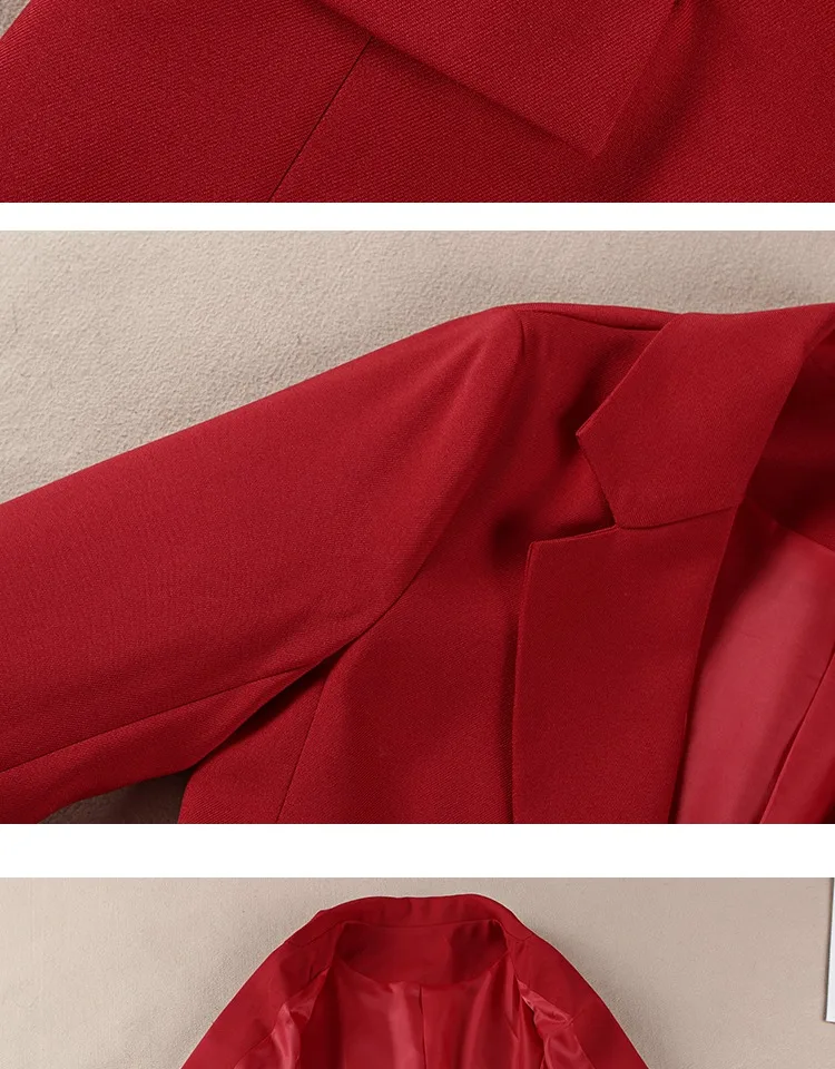 Vrouwen rode broek последние voor bruiloften vrouwen pakken vrouwelijke broek костюмы женские Блейзер Pakken KantoorDame наборы для ухода за кожей