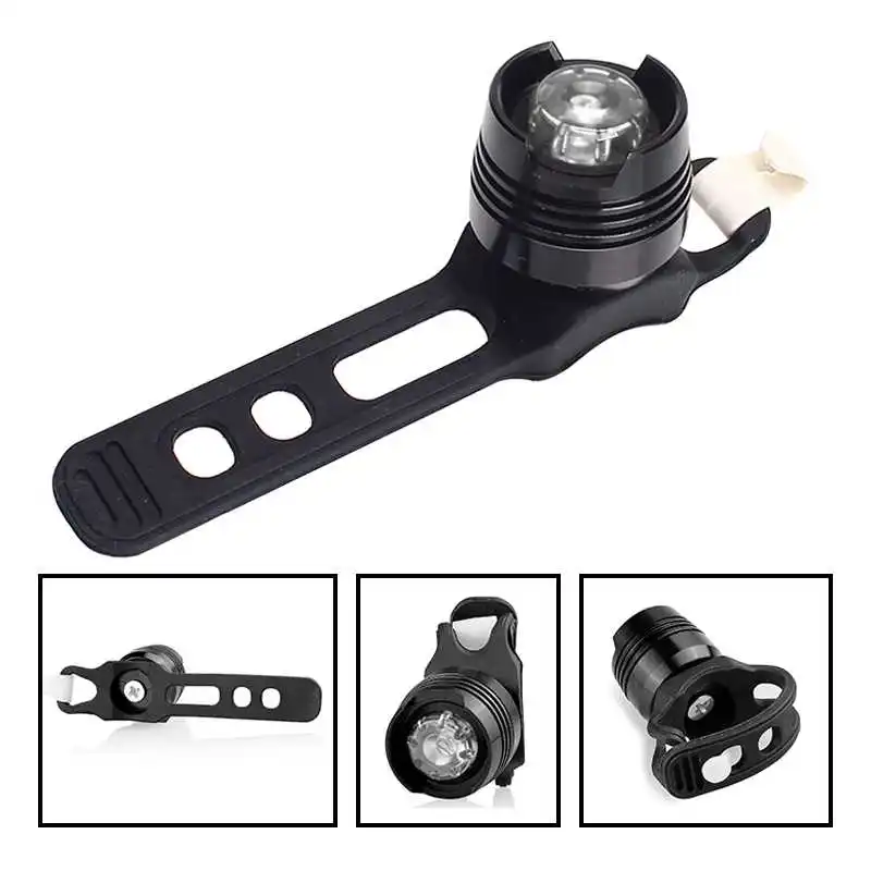 Black White Light 3 режима алюминиевый сплав велосипедный задний светильник светодиодный велосипедный сигнальный фонарь велосипедный передний задний шлем белый светильник-вспышка лампа - Цвет: Black White Light
