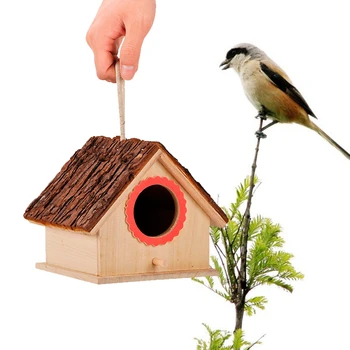 

Large Nest Nest House Bird House Bird House Wood Wooden Hanging Standing Birdhouse Outdoor Garden Decor Home Bird Use