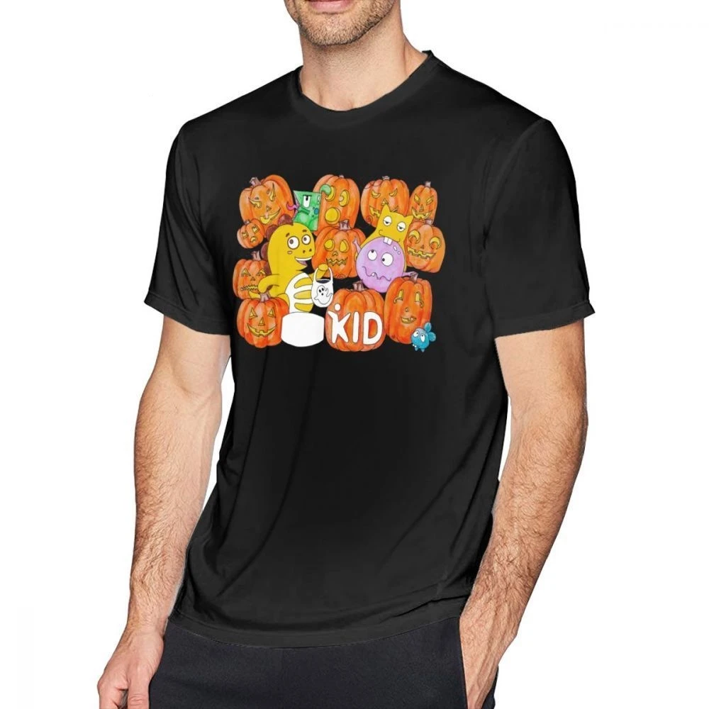 

Vipkid Dino T Shirt Halloween Dino Colored T-Shirt Cute 100% Cotton Tee Shirt Printed Oversized Short Sleeve Mens Summer Tshirt