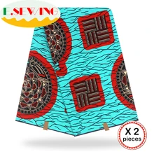 Анкара африканская вощеная ткань принтом 12 ярдов хлопок настоящий голландский воск Гана нигерийский стиль для шитья африканские платья одежда 21