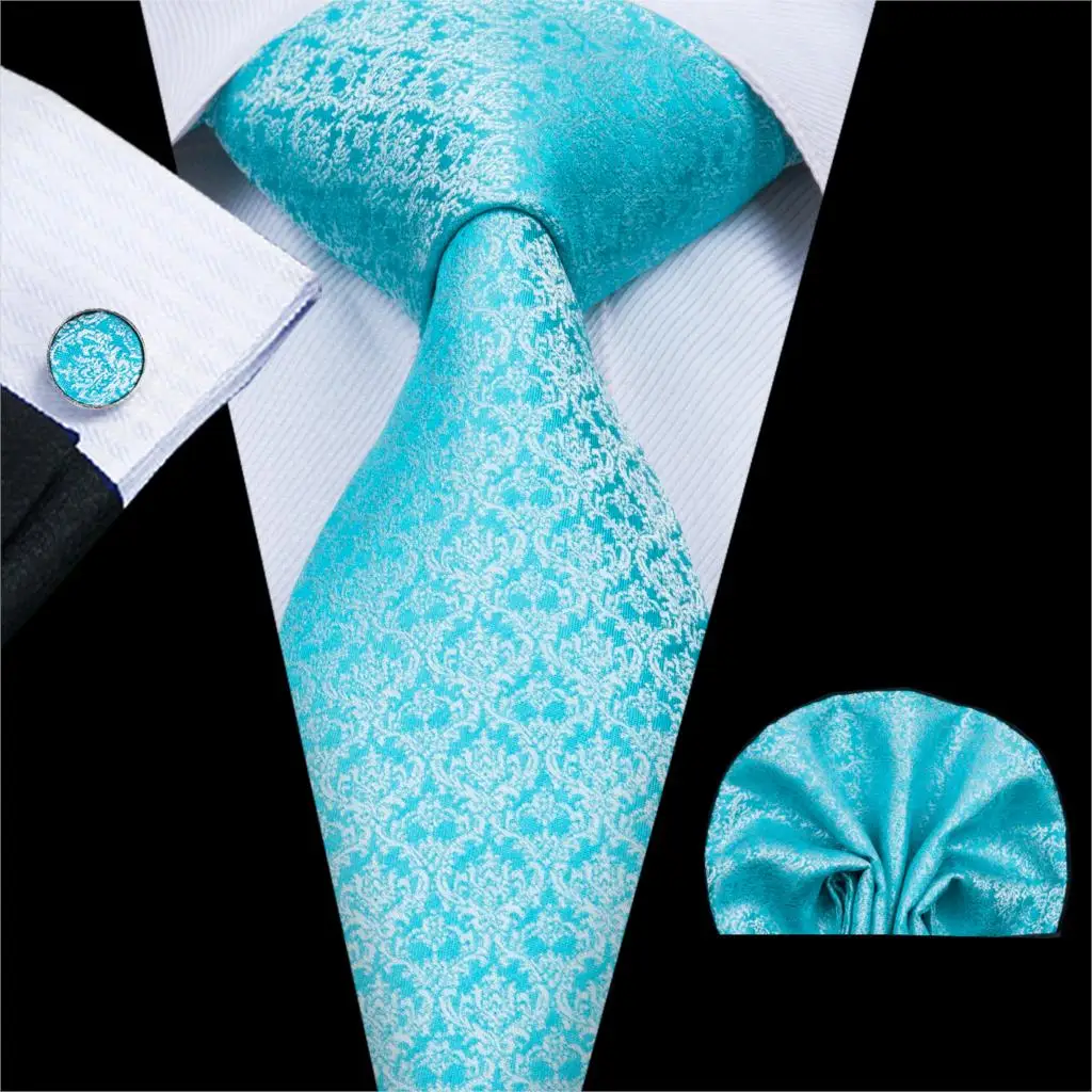 

Hi-Tie Mens Necktie New Arrival 100% Silk Hand Made Jacquard Woven Ties Hanky Cufflinks Set Gravatas For Wedding Party SN-3043