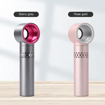 

No Fan Blade Aluminum Alloy Portable Bladeless Mini Fan Hand Held Cooler USB Cable No Leaf Air Cooling Fan Party Gifts