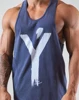 2022 Big Y Men Bodybuilding Tank Tops Gym Workout Fitness Cotton Sleeveless Shirt Running Clothes Stringer Summer Casual Vest 4