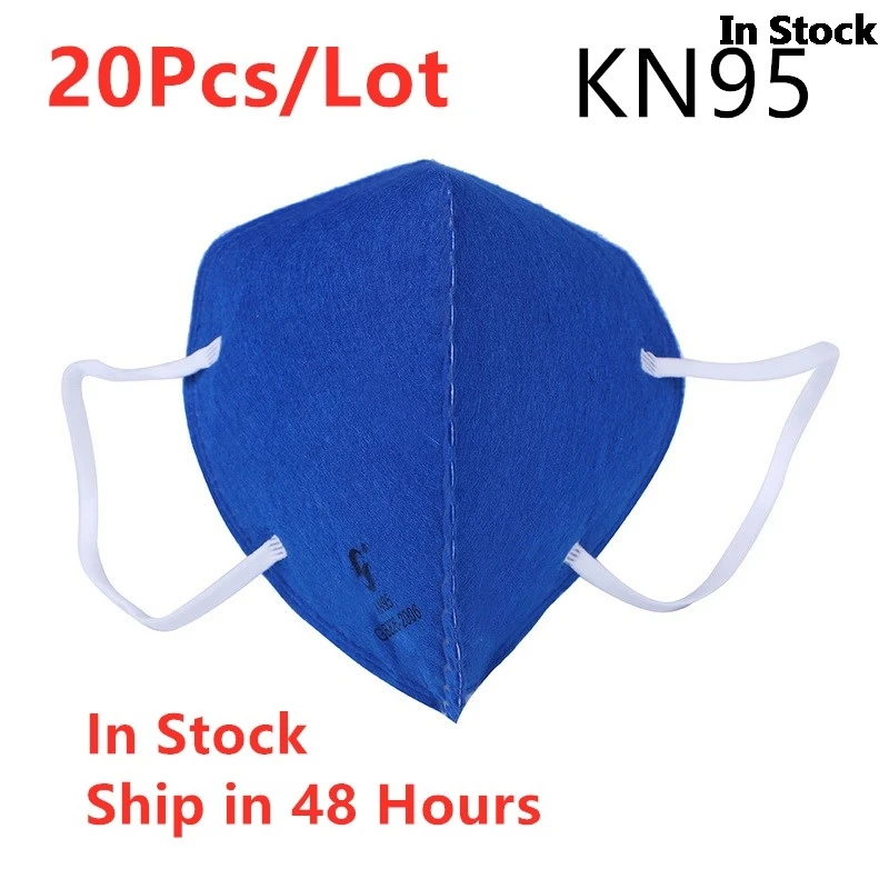 

2020 Hot Sales KN95 Mask 95% Filtration Non-woven Fabric Anti Virus Formaldehyde Bad Smell Bacteria Proof Protective Masks 20PCs