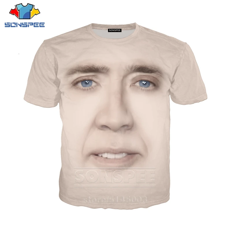 Футболка Nicolas Cage летняя мужская и женская толстовка 3D принт актер короткий рукав