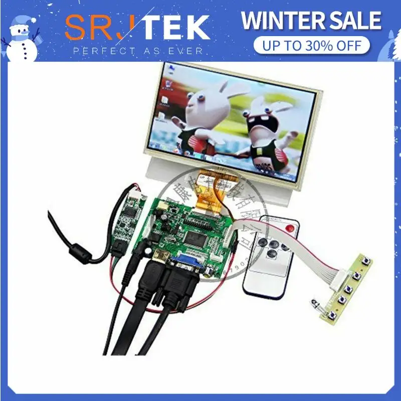 7 Inches For Raspberry Pi LCD Touch Screen Display TFT Monitor with Touchscreen Kit HDMI VGA Input Driver Board