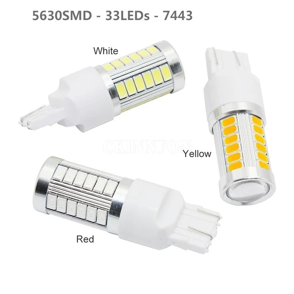 200 шт./лот Универсальный 1157 BAY15D 1156 7443 3157 Ba15s 33SMD супер яркий светодиодный поворота Стоп сигнал светильник Светодиодные лампы 12V