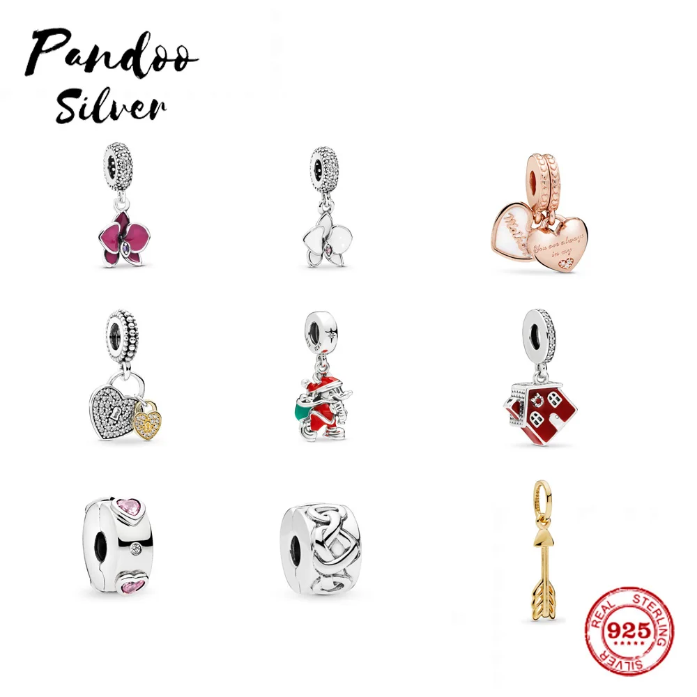 

Fashion Charms 925 Sterling Silver Original 1:1 Copy, Fit Diy Bracelet. Necklace Cupid Arrow Charm Fixed Clip Charm Jewelry Gift