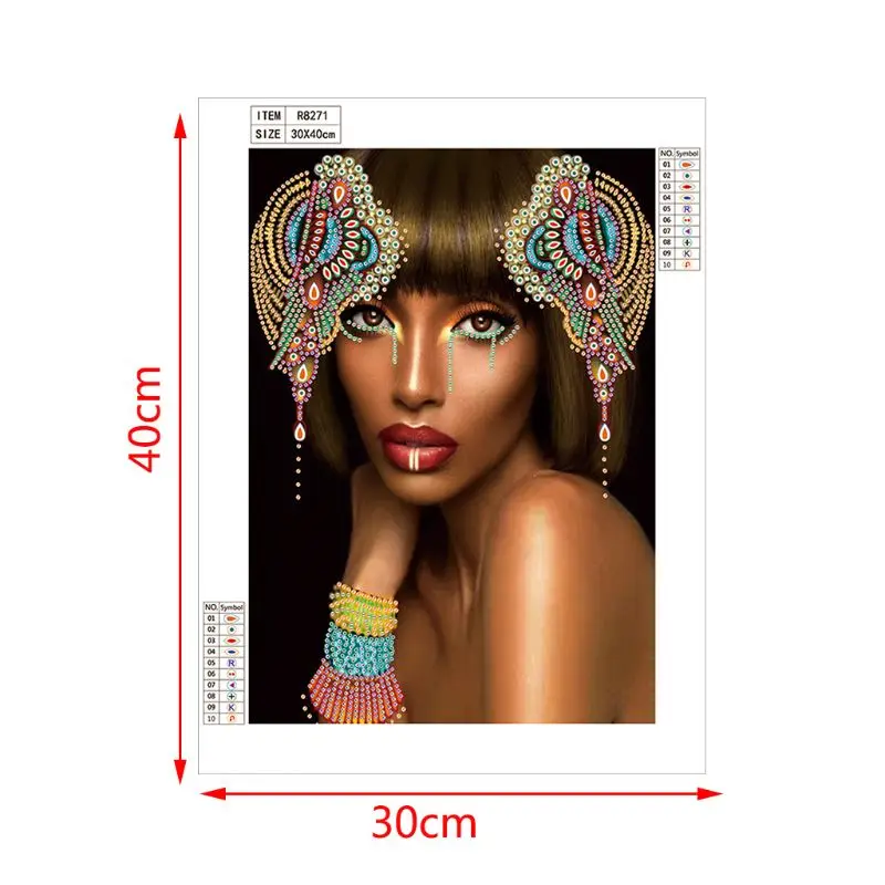 Beauty 5D Special Shaped Diamond Painting Embroidery Needlework Rhinestone Crystal Cross Craft Stitch Kit DIY Q6PE