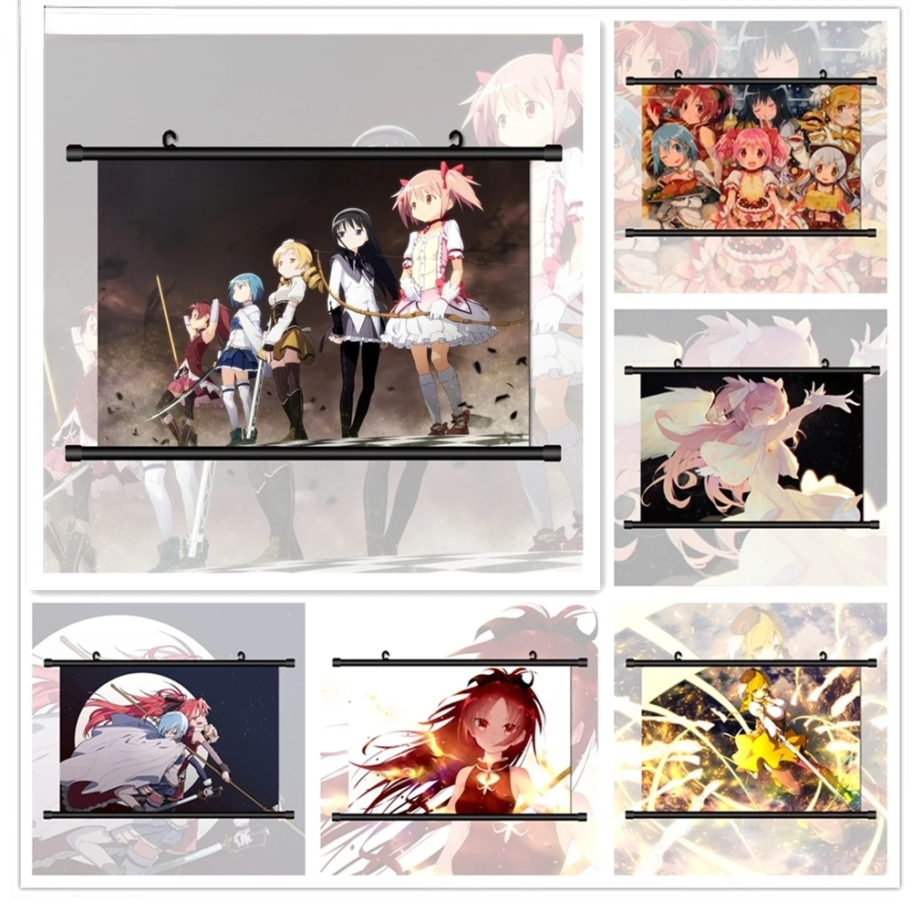 Японское аниме Puella Magi Madoka Magica Аниме Манга Настенная картина на холсте украшение