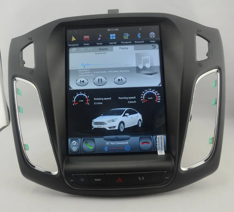 10," tesla стиль вертикальный экран android 9,0 шесть ядер автомобиля gps Радио Навигация для ford Focus C Max 2012