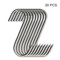 20 Pcs Steel Meat Hooks with Sharp Tip Kitchen Baking Tools