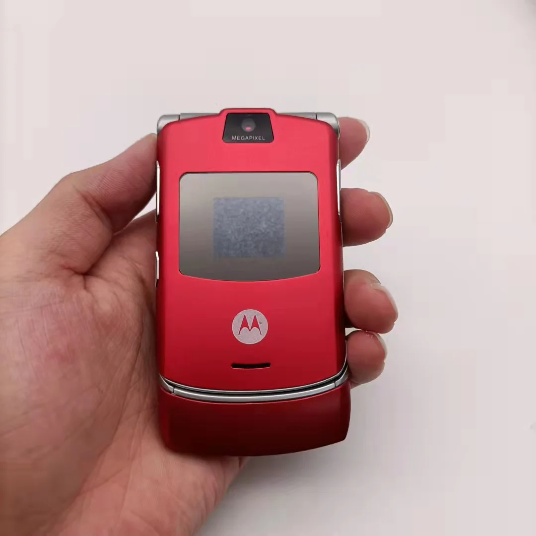 refurbished iphone Original V3 Refurbished-Original Motorola Razr V3 GSM Quad Band Flip Unlocked Old Used Cheap Cell Phone With Free Shipping iphone se refurbished Refurbished Phones