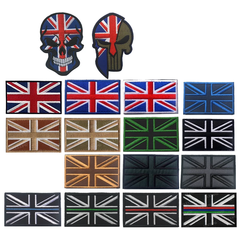 

The Union Flag Embroidery Patch Embroidered Patches Military Tactical Armband Shoulder Mark Fabric Sticker