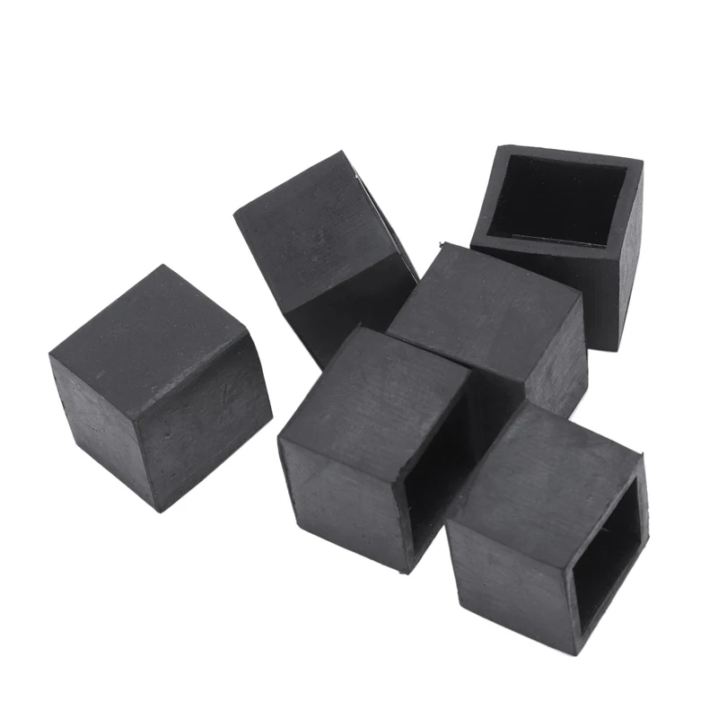 

New-Rubber end caps furniture foot / floor protector, 25 mm x 25 mm, 6 pieces