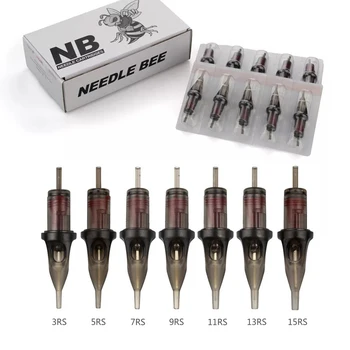 

One Box Of 20PCS Needles Cartridges Round Shader Tattoo Needle - Soft Edge Curved Round Shader 5/7/9/11/13/15 RS