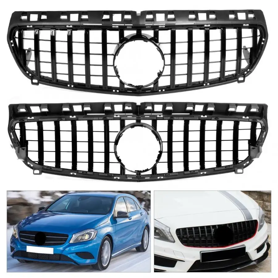 Car GT Style ABS Front Hood Bumper Mesh Grill Grille Accessory Fits for Benz W176 2013 car accessories