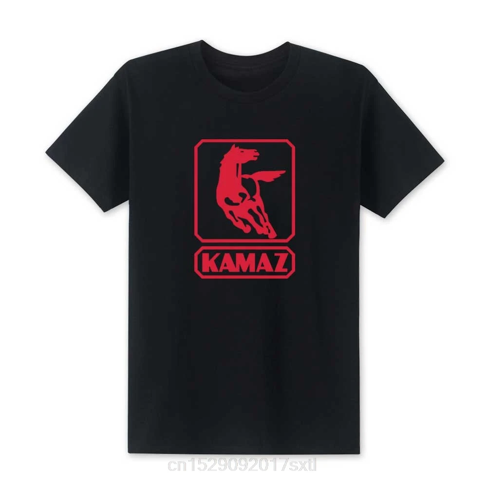 Новинка, модная мужская футболка с логотипом КАМАЗа, гоночные футболки, летние хлопковые футболки, футболка с круглым вырезом, высокое качество, размер XS-XXL - Цвет: Black2