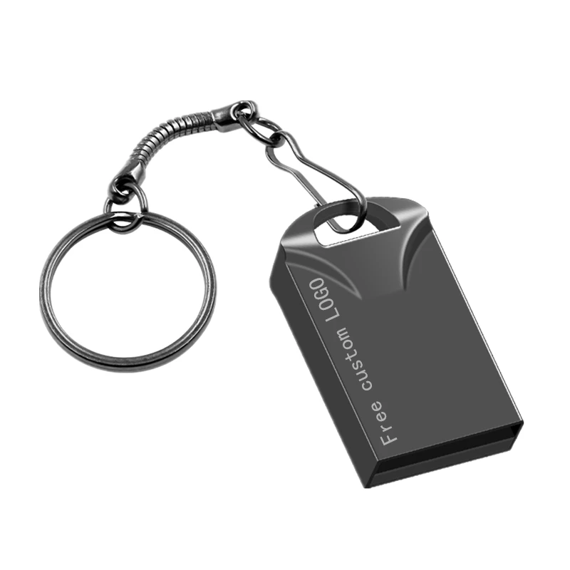 black Флеш-карта памяти, 64 ГБ, флешка, 128 ГБ, супер мини-флешка, 8 ГБ, черная Usb флешка, 16 ГБ, металлическая USB флешка, 32 ГБ, бесплатный логотип на заказ - Цвет: black