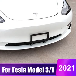 Cadre de plaque d'immatriculation avant en aluminium sans Perforation, accessoires pour Tesla Model 3 modèle 3 Y 2021 2022 M3 