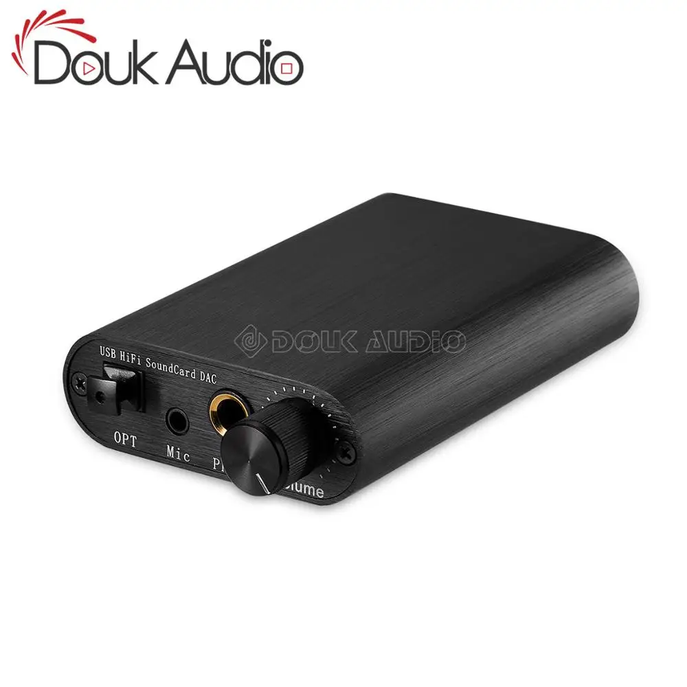 Douk аудио мини USB Hi Fi звуковая карта DAC TDA1387 декодер усилитель для наушников